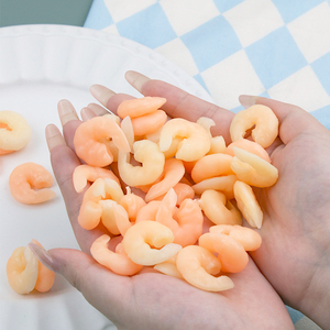 Jouet à presser en TPR en forme de viande de crevettes simulée, concept de jouet alimentaire à extruder - Product Image 2