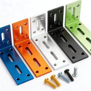 Support d'angle mural en <span class=keywords><strong>acier</strong></span> laminé à froid sur mesure, pièce de fixation, supports de montage en L fendus, pièces estampées - Product Image 2