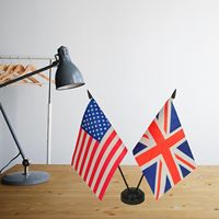 Support de drapeau de table/bureau portable réglable de 12 pouces en polyester, personnalisé, de haute qualité, durable, pour mini-drapeau suspendu (sans drapeaux)