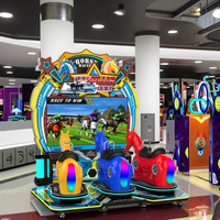 Console de jeu d'arcade de course de chevaux Dragon Battle Knight à 3 joueurs, 75 pouces, modèle Wzl 6890, à pièces, 110/220V, jeu interactif