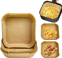 Papiers de cuisson carrés jetables écologiques antiadhésifs et résistants à la graisse pour friteuse à air chaud, compatibles four – Meilleures ventes