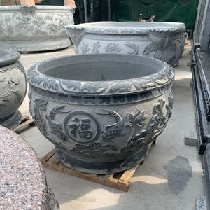 Macetas de Granito <span class=keywords><strong>Natural</strong></span> en Stock, Maceteros Decorativos de Granito para Exteriores, Macetas de Piedra de Granito - Product Image 4