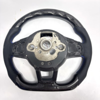 Pour VW/Volkswagen MK7 GTI Golf 6 7 7.5 R R-Line CC Polo Passat B8 Volant en fibre de carbone avec LED Accessoires de voiture