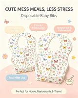 Bavoir jetable pour bébé, film PE anti-fuite, tablier jetable pour restaurant, repas des enfants