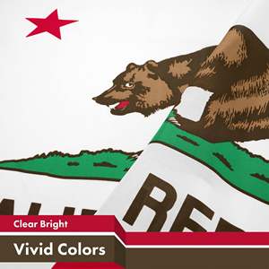 Pack Combo de Drapeaux G128 3x5 pieds, États-Unis et Californie, imprimés, en polyester 150D avec 4 œillets en laiton pour activités promotionnelles - Product Image 5