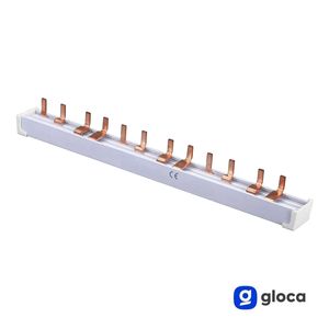 Bloc de bornes à vis Gloca 12 modules 22,5 cm 63A 4P Cuivre 220V - Product Image 5