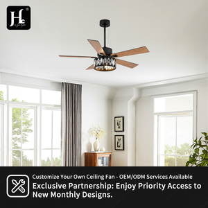 Factory wholesale decorative 52-inch LED DC <b>ceiling</b> fan, 3 wooden blades, <b>ceiling</b> fan with <b>light</b>, designer <b>ceiling</b> fan wholesale - Product Image 5