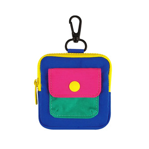 กระเป๋าใส่หูฟังแบบซิปขนาดเล็กน่ารัก สีโดปามีน สำหรับผู้หญิง พร้อมพวงกุญแจ - Product Image 1