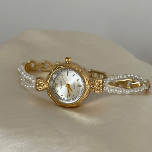 Nouvelle <span class=keywords><strong>montre</strong></span>-<span class=keywords><strong>bracelet</strong></span> Timetti en perles fines, style rétro, luxe léger, exquise, pour <span class=keywords><strong>femme</strong></span>, avec cadran à aiguilles et petit mouvement à quartz - Product Image 3