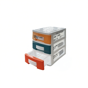 ZAA Organizador Compacto de Cajones de Plástico, Solución de Almacenamiento para Hogar y Oficina, Clásico, Portátil, Creativo AM-0222-3 China - Product Image 1