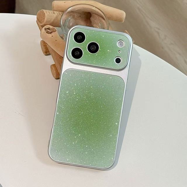 Large Window Glitter Gradient TPU Lens Protective Case for iPhone 17 14 Pro Max Glitter Phone Cover for Mobile Phone Cases