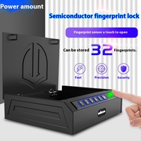 Autos pezi fischer tragbarer versteckter Finger abdruck Passwort Schmuck Aufbewahrung sbox Solid Safe Flip-Up Design Zahlens chloss Stahl Metall