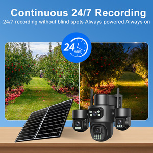 Cámara de Vigilancia Solar HiEasy de 8MP 4G con Cuatro Lentes, Visión Nocturna, Sistema de Seguridad para Exteriores con Almacenamiento en la Nube - Product Image 1