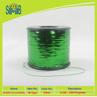 Free Sample Metallic Sparkle Yarn Manufacturer Hot Sales m Type Shinning Low Price Green Lurex Yarn for Knitting