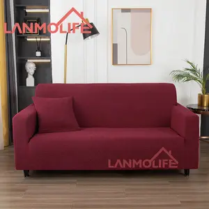 Jacquard đơn giản bao gồm tất cả sofa slipcover cho phòng khách phổ quát cho bốn mùa mô hình hình học không trượt Bìa