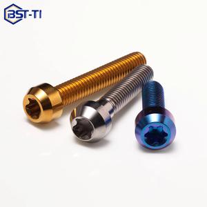 Baut Paduan <span class=keywords><strong>Titanium</strong></span> Berkualitas Tinggi M10 Baut Hexagonal Baja dengan Finishing Polos Berlekuk Sekrup Kepala Silinder untuk Sepeda Motor DIN Gr5 M3 M4 - Product Image 3
