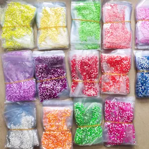 High Quality Factory Wholesale SS6 To SS30 Neon Colors Flat Back Glass Glow Crystals Non Hotfix Rhinestones For Nail Art