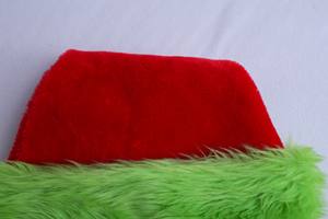 FF4679 شعار مخصص عطلة عيد الميلاد حفلة صالح عيد الميلاد سانتا كلوز قبعة مريحة المخملية الشتاء الأخضر الكبار قبعة عيد الميلاد الاطفال - Product Image 5