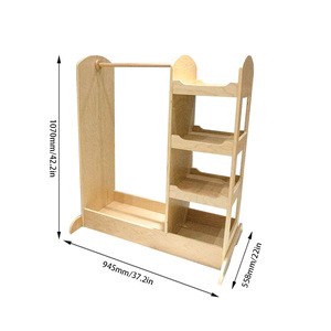 Armario multifuncional de madera para niños, estantería y estante de almacenamiento para ropa y juguetes - Product Image 5