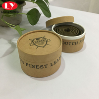 Boîte rigide à cylindre rond d'emballage de ceinture en carton kraft brun recyclé 100% avec logo personnalisé