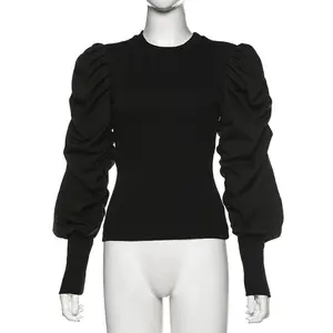 ZC H1106632 2020 yeni gelmesi seksi puf kollu üstleri kadın tunik bluzlar kadın beyaz bluz gömlek