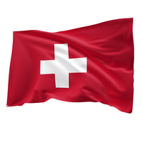 Drapeaux de fanion 3x5 personnalisés de haute qualité à prix d'usine tous les pays, y compris l'impression numérique en tissu polyester fabriqué en Suisse