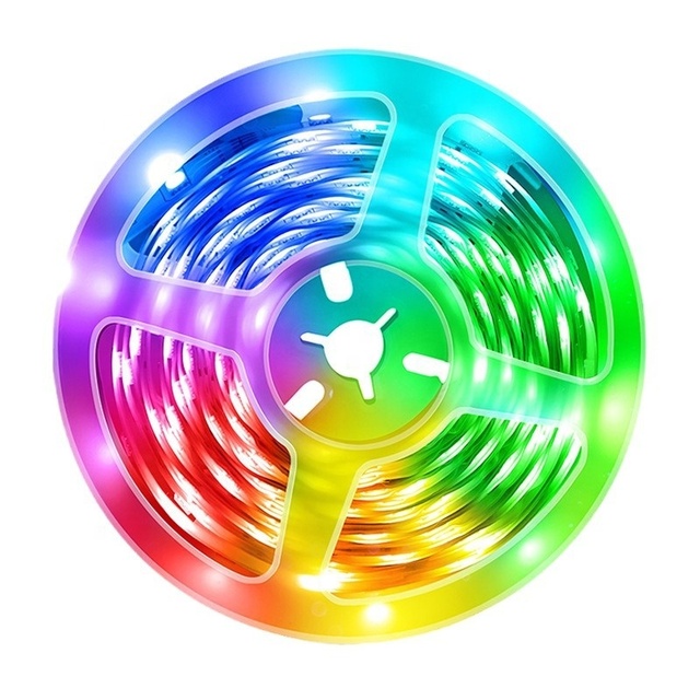 E-Sports Atmosphere USB Smart LED Light Strip Set RGB Music-Responsive Color Change Self-Adhesive Low Voltage 5V 8mm PCB Width