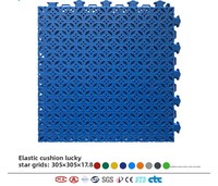Tapis de sol moderne suspendu antidérapant et imperméable en PP, motif losange, garantie 3 ans, installation par clips pour gymnase scolaire
