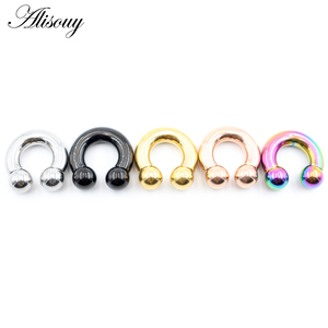 Alisouy 1 Pieza Anillo Grande para Nariz con Bola Cautiva, Expansor de Oreja, Calibre Grande, Piercing <span class=keywords><strong>Genital</strong></span> Masculino BCR, Argolla, Joyería Corporal - Product Image 2