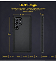 Étui robuste mince et résistant noir bleu transparent pour Samsung S23 Ultra S22 S21 S20 Plus, coque hybride PC TPU Fundas