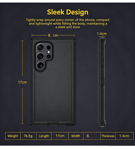 Funda Protectora Resistente Delgada y Robusta de Color <span class=keywords><strong>Negro</strong></span> <span class=keywords><strong>Azul</strong></span> Transparente para Samsung S23 Ultra S22 S21 S20 Plus, Funda Híbrida de PC y TPU - Product Image 3