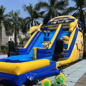 Ngoài trời thương mại Minion Inflatable trượt nước để bán