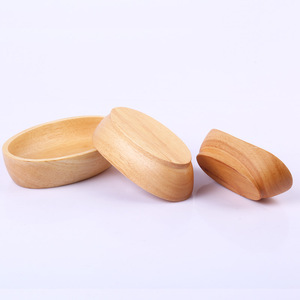 Tazón de madera de caucho Hongtai con forma de barco, 20x12.5x4.5cm, madera maciza para hotel, café, té, uso doméstico - Product Image 4