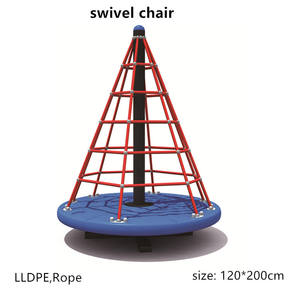 Mini <span class=keywords><strong>giostra</strong></span> per bambini <span class=keywords><strong>giostra</strong></span> Merry-go-round con rete da arrampicata in corda di attrezzature per parco giochi all'aperto per parco divertimenti - Product Image 6