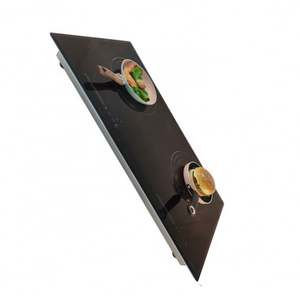 Table de cuisson à induction encastrable 2025 avec boîtier métallique, 5000W, en verre noir, double brûleur - Product Image 5