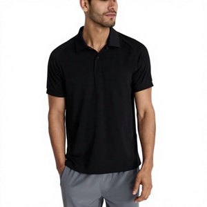 Polo pour homme en maille anti-rides, mélange polyester/coton, logo personnalisé OEM, couleur unie, manches courtes, vêtement d'été - Product Image 3
