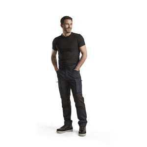BLAKLADER - 145918458699D112 Service <b>trousers</b> with <b>stretch</b> Dark navy/<b>Black</b> - EAN 7330509498415 WORK <b>TROUSERS</b> CARGO WORK <b>TROUSERS</b> - Product Image 3