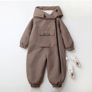 Conjunto de Invierno Unisex para Recién Nacidos, Bebés y Niños Pequeños, Mono con Capucha de Orejas de Oso, con Forro Polar Grueso y Cálido, Traje de Nieve con Cremallera para Niño y Niña - Product Image 3