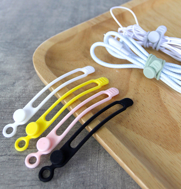 Colorful Elastic Silicone Cable Ties-Heat Resistant Customizable Size Cable Organizer & Wire Holder