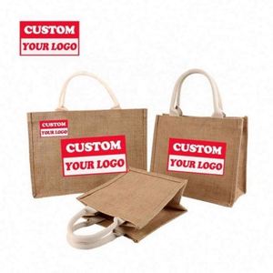 Bolsa de Yute Ecológica, Personalizable con Impresión OEM, Bolsa de Yute con Asas, Bolsa de Yute de Color - Product Image 3
