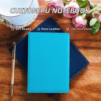 Carnet de notes A5 en cuir souple personnalisé avec logo, 100 feuilles, reliure cousue, impression UV, idéal pour cadeau, vente en gros
