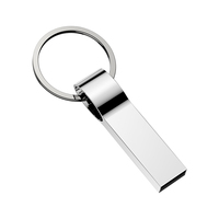 Pena Drive Usb Perak Logam Tahan Air, Pena Drive 4G 8GB 32GB 16GB 128GB dengan Cincin Kunci, Memory Disk Usb 2.0
