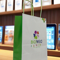 Sacs en kraft écologiques personnalisés pour accessoires mobiles, emballage d'écouteurs, sacs cadeaux de luxe en forme de cœur, échantillon de logo prêt à l'emploi