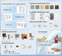 Table de Manucure Professionnelle Blanche en Bois pour Salon de Beauté, avec Double Tiroir, Vente en Gros