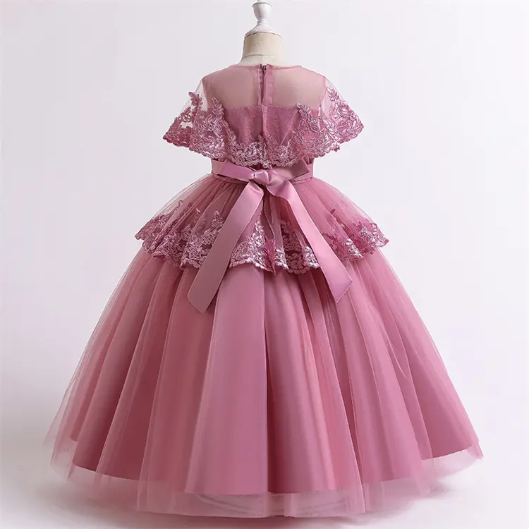 Outong yoliolei – robe de princesse pour filles, jupe longue de fête fantaisie, robes de fête, design pour enfants, vêtements pour filles, nouvelle collection