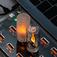 Lampe LED Flamme Créative pour Ambiance, Veilleuse pour Voiture, Chambre, Fête, Pâques, Camping, Cadeau, Décoration