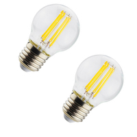 Couvercle en verre transparent insert He air vintage e27 4W led ampoule à filament G45