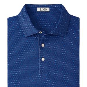 Polo de Golf Personalizable para Hombre, Ligero, Tejido, Vibrante, Estilo Retro, con Protección Solar SPF50, de Spandex, de Alta Calidad - Product Image 4