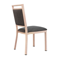 Chaise de salle à manger importée, tissu design de luxe, chaise moderne rembourrée pour salle à manger d'hôtel