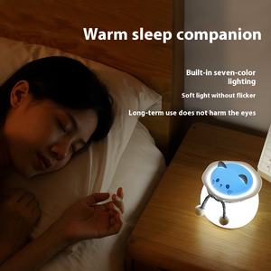 Stock de produits créatifs en caoutchouc LED veilleuse intelligente pour robinet d'ambiance en lapin rose chat bleu abeille jaune avec activation vocale - Product Image 4